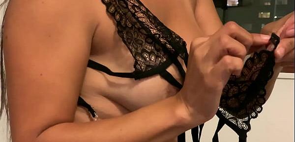  Trying bra in front of the window, flashing my tits to voyeur neighbors in Mexico City